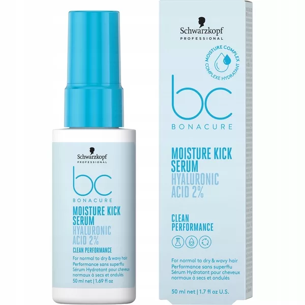Schwarzkopf BC Moisture Kick, nawilżające serum z kwasem hialuronowym, 50ml