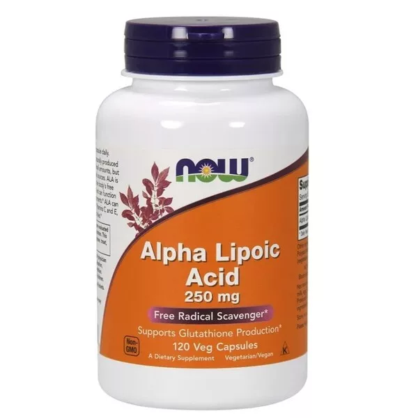 Now Foods Alpha Lipoic Acid 250mg suplement diety 120 kapsułek