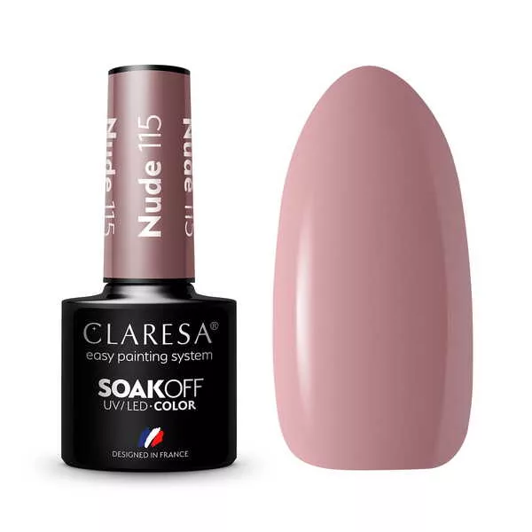 Claresa, Lakier hybrydowy, NUDE 115, 5g