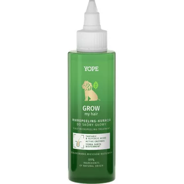 Yope Grow My Hair, rozgrzewające serum-kuracja na noc dla skóry głowy, 110ml