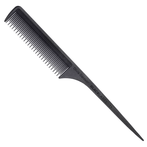 Olivia Garden Black Label, Comb T1, grzebień do tapirowania i koloryzacji
