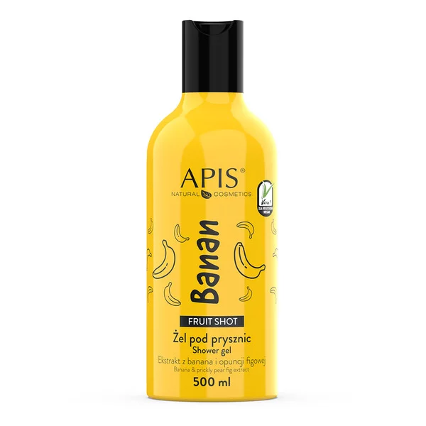 Apis Fruit Shot, żel pod prysznic, bananowy, 500ml