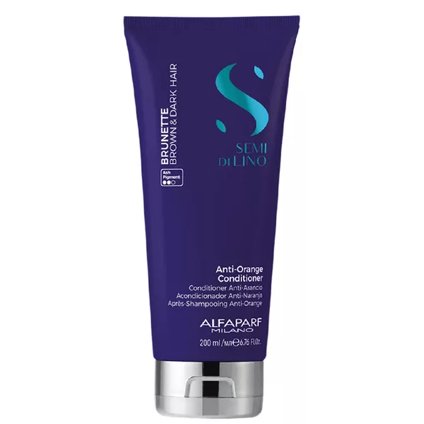 Alfaparf Milano Semi Di Lino Brunette, odżywka redukująca pomarańczowe odcienie dla brunetek, 200ml