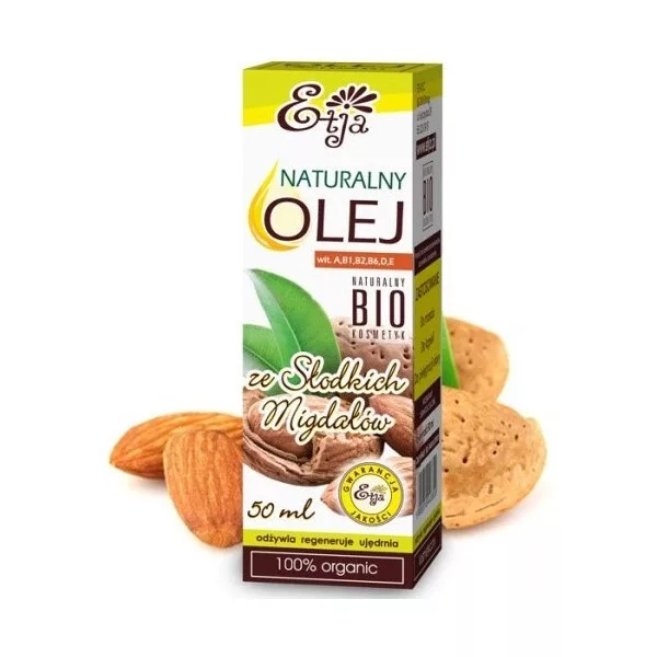 Etja Naturalny olej kosmetyczny ze Słodkich Migdałów bio 50ml