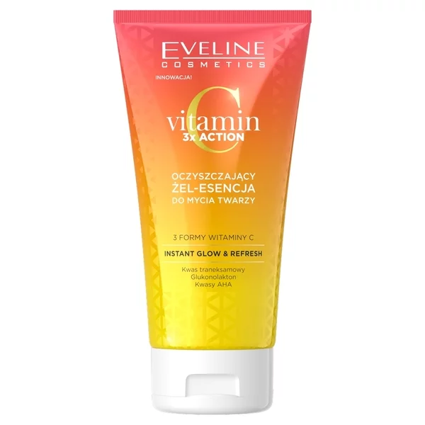 Eveline Vitamin C 3x Action, oczyszczający żel-esencja do twarzy, 150ml