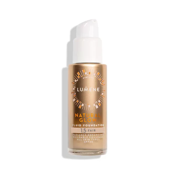 Lumene Natural Glow, lekki podkład rozświetlająco-wygładzający, 30ml, 3 - Fair
