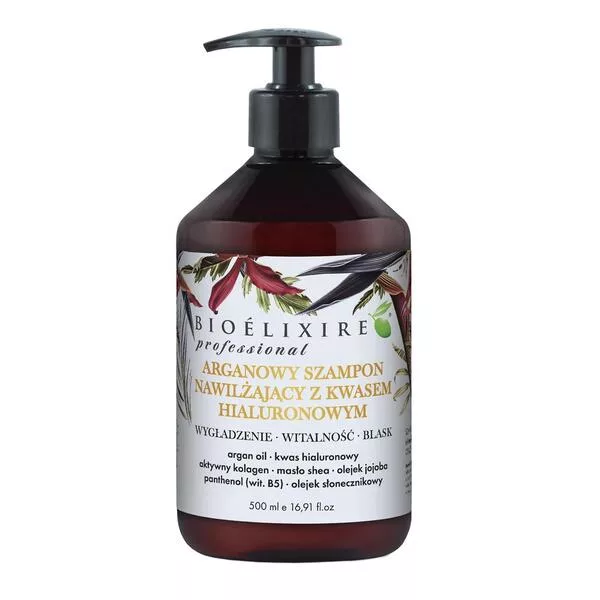 Bioelixire Professional, arganowy szampon z kwasem hialuronowym, 500ml
