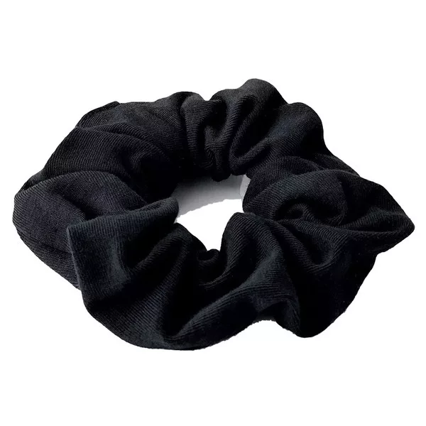 Anwen Scrunchie, bawełniana gumka do włosów, czarna