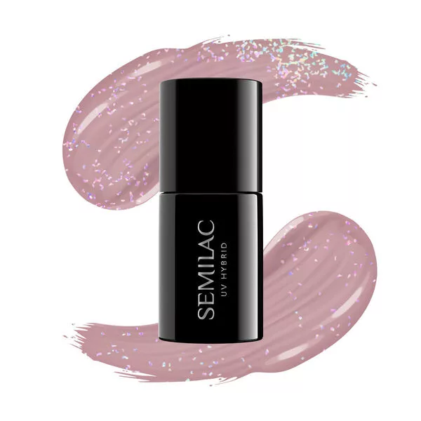 Semilac Shimmer, lakier hybrydowy z efektem pyłku, 7ml, 320 Dust Beige