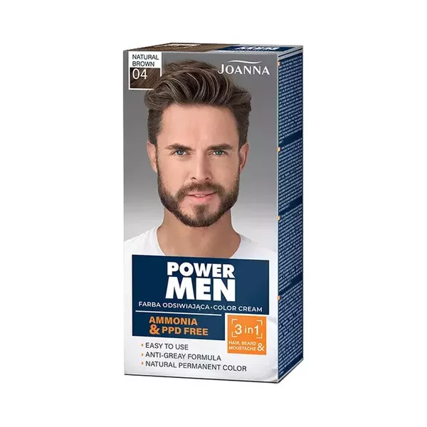 Joanna Power Men Color Cream Farba 04 Natural Brown