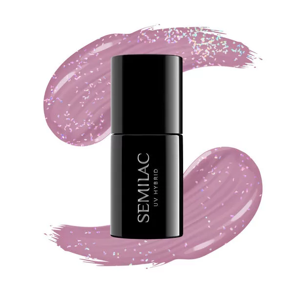 Semilac Shimmer, lakier hybrydowy z efektem pyłku, 7ml, 319 Dust Pink