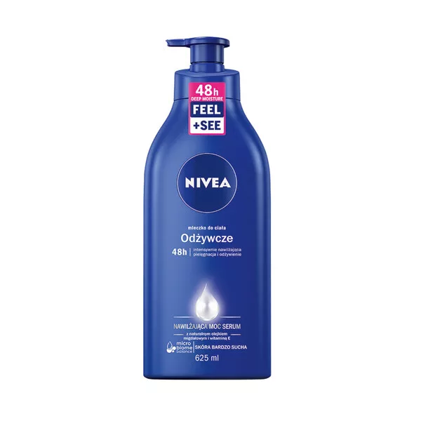 Nivea Nawilżająca Moc Serum odżywcze mleczko do ciała z pompką 625ml