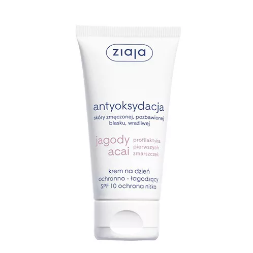 Ziaja Jagody Acai, krem do twarzy ochronno-łagodzący SPF10, 50ml