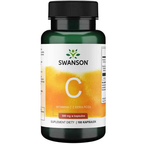Swanson Witamina C500 + dzika róża 100 kaps