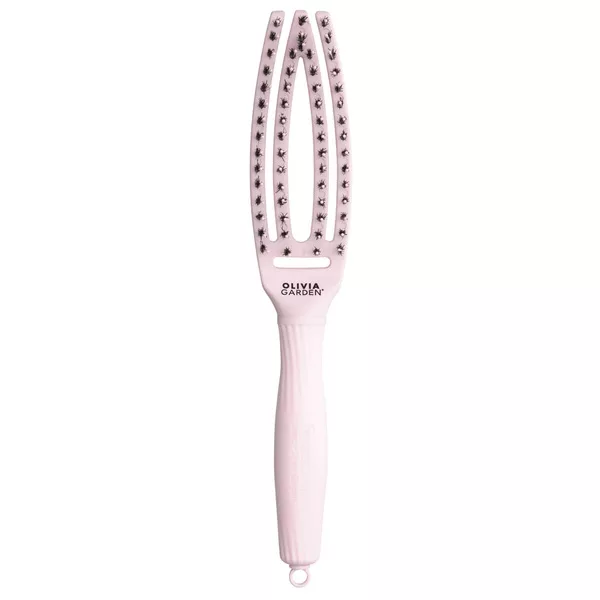 Olivia Garden Fingerbrush Combo Pastel Pink, szczotka z włosiem dzika, mała, różowa