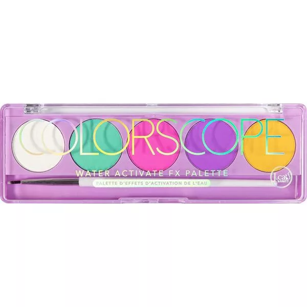 J.Cat Beauty Colorscope water activating, paleta eyelinerów aktywowanych wodą, Bright Pastel, 5g