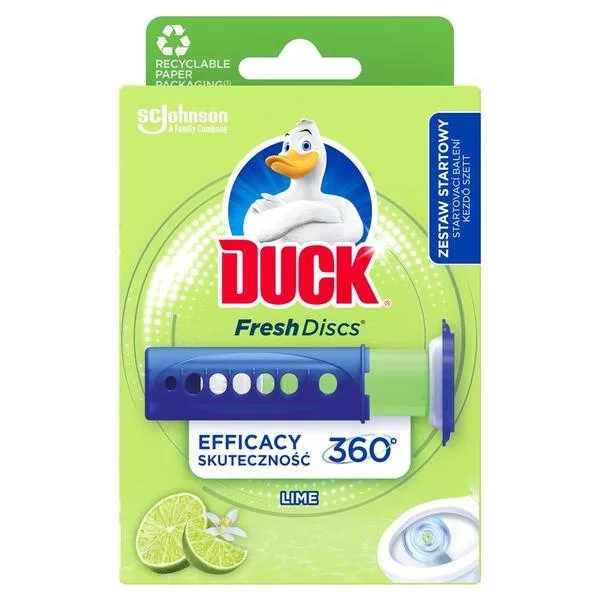 Duck Fresh Discs Lime - żelowy krążek do toalety o zapachu limonkowym, 6szt., 36ml