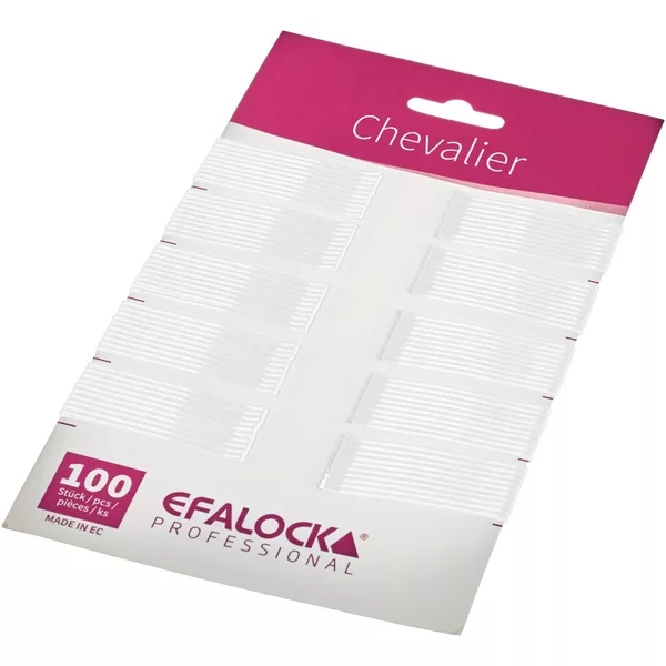 Efalock Chevalier, wsuwki do włosów, 5cm, 100szt., biały