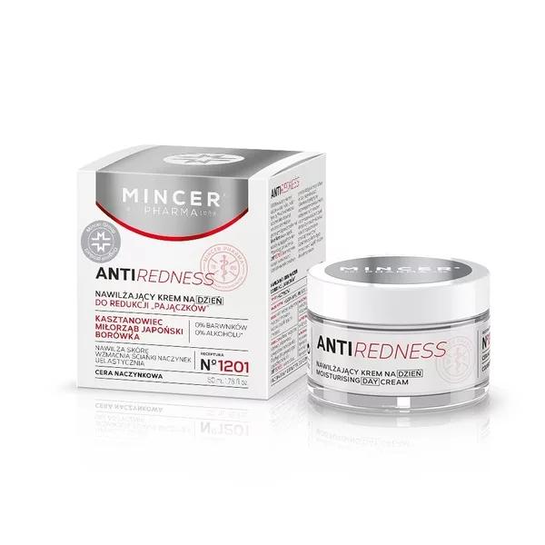 Mincer Pharma Anti-Redness krem nawilżający do redukcji pajączków na dzień No.1201 50ml