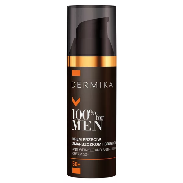 Dermika 100% For Men, krem dla mężczyzn przeciw zmarszczkom i bruzdom, 50+, 50ml