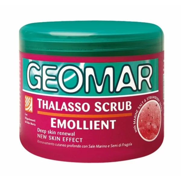 Geomar Thalasso Scrub, truskawkowy zmiękczający peeling do ciała, 600g