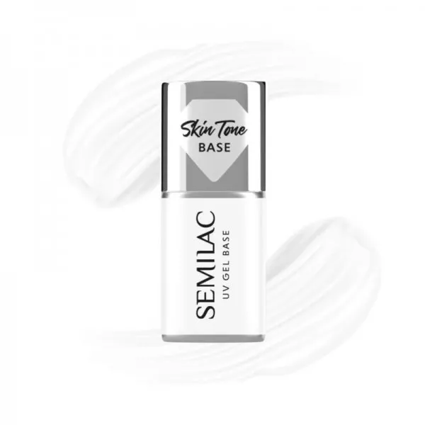 Semilac Skin Tone Cover Base, elastyczna baza hybrydowa 2w1, Coconut Cream, 7ml
