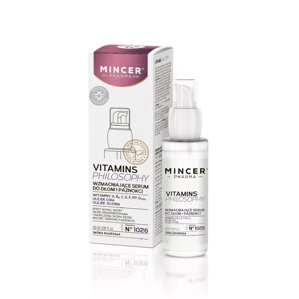Mincer Pharma Vitamins Philosophy wzmacniające serum do dłoni i paznokci No.1026 30ml