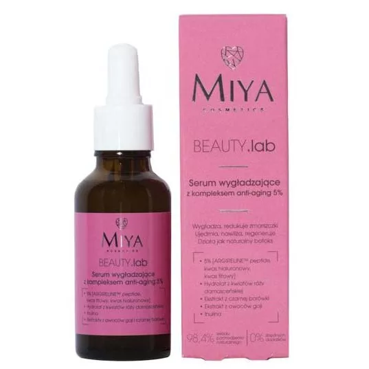 Miya BEAUTY.lab, serum wygładzające z kompleksem anti-aging 5%, 30ml