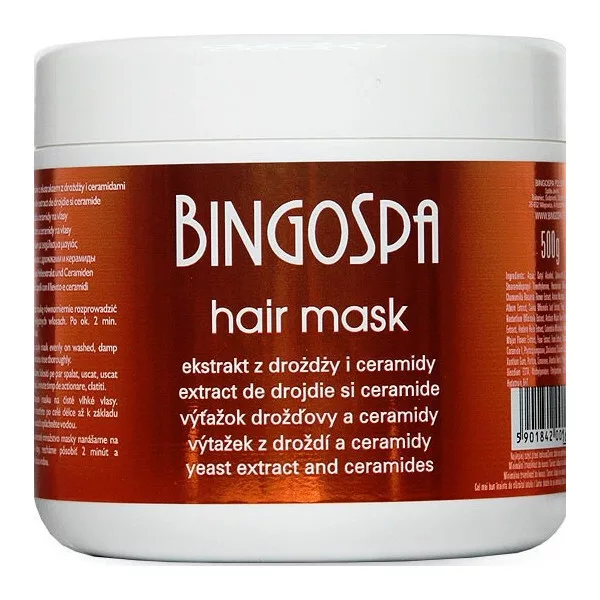 BingoSpa Maska do włosów z ekstraktem z drożdży i ceramidami 500ml