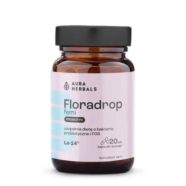 Aura Herbals Floradrop femi probiotyk dla kobiet suplement diety 20 kapsułek