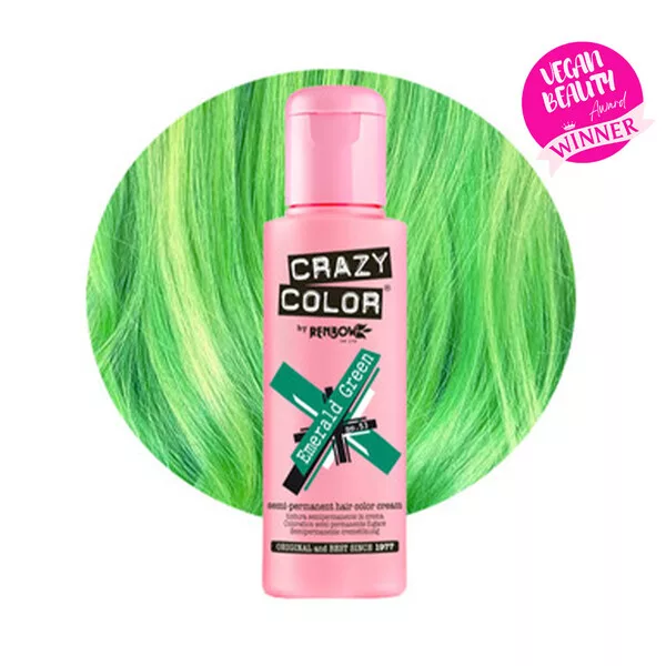Crazy Color, toner odżywczy do włosów, Emerald Green - szmaragdowo zielony, nr 53, 100ml