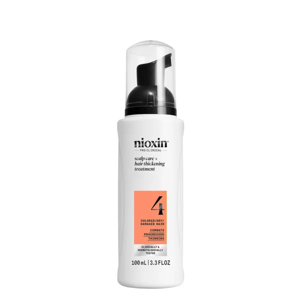 Nioxin System 4 serum bez spłukiwania do skóry głowy i włosów farbowanych, mocno przerzedzonych, 100ml