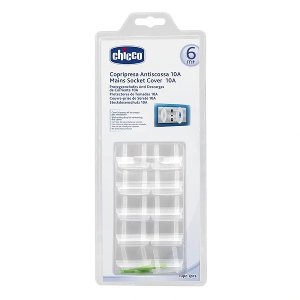 Chicco Safe zatyczki do gniazdka elektrycznego (10A) 6m+ 10szt