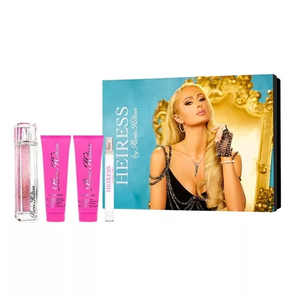 Paris Hilton Heiress zestaw woda perfumowana spray 100ml + woda perfumowana spray 10ml + balsam do ciała 90ml + żel pod prysznic 90ml (W)