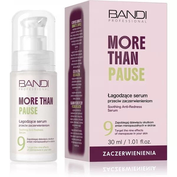 Bandi More Than Pause, łagodzące serum do twarzy przeciw zaczerwienieniom, 30ml