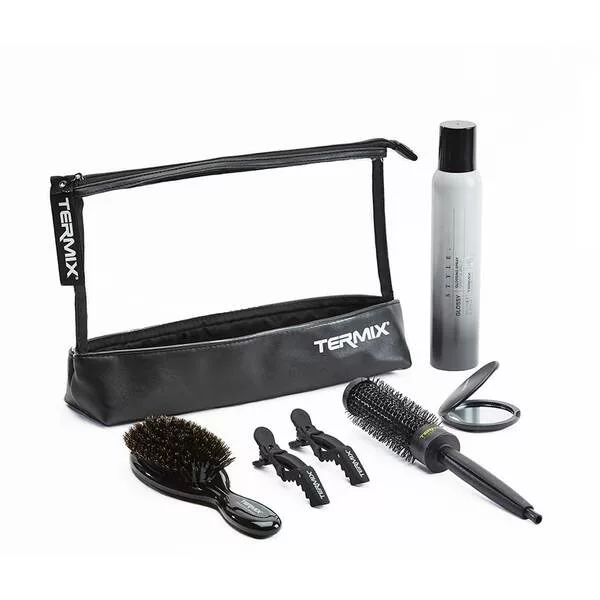 Termix Shine, zestaw akcesoriów do włosów + spray Glossy