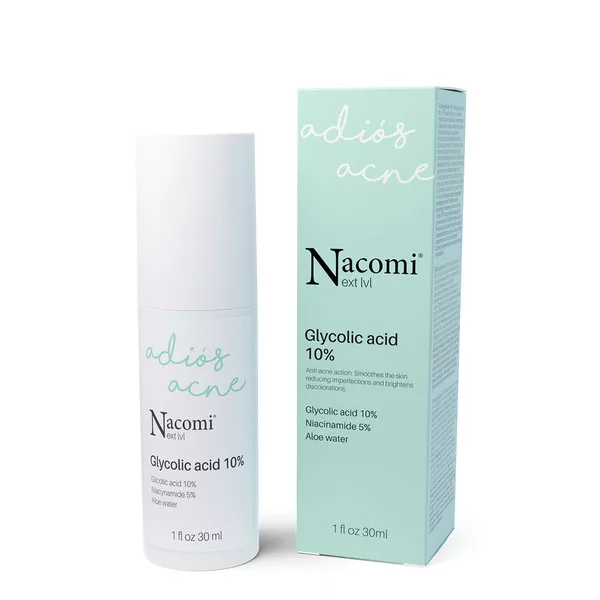 Nacomi Next Level, złuszczające serum z kwasem glikolowym 10%, 30ml