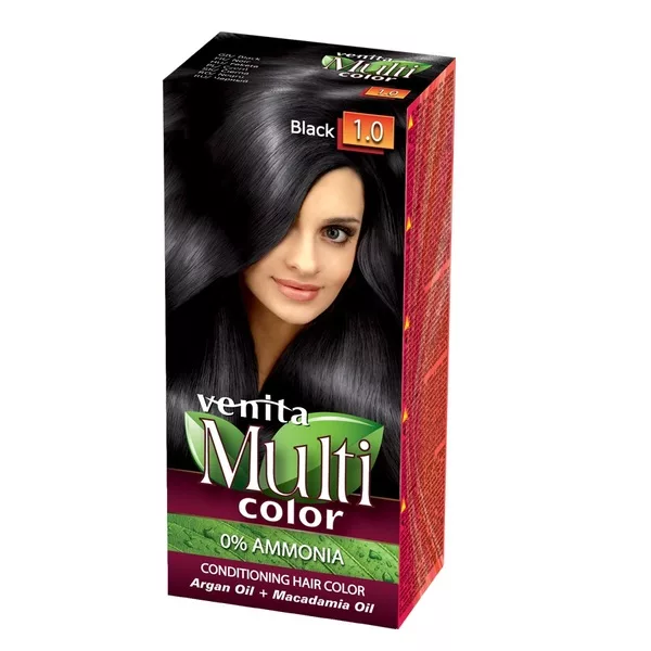 Venita MultiColor pielęgnacyjna farba do włosów 1.0 Czerń