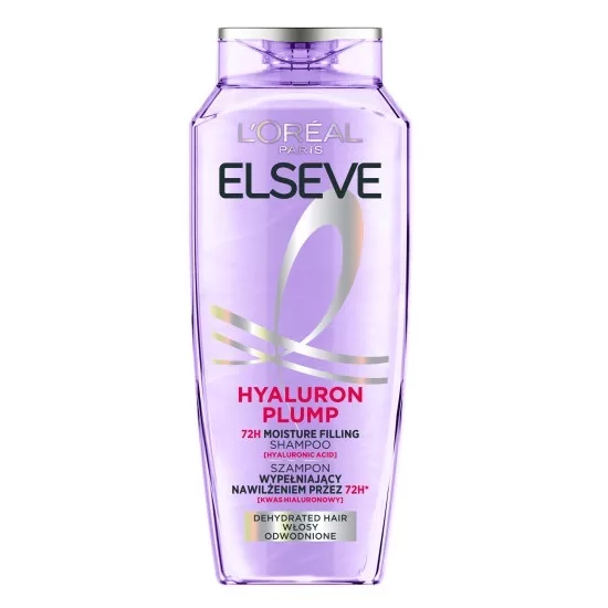L'Oreal Paris Elseve Hyaluron Plump Szampon Wypełniający Nawilżeniem do włosów odwodnionych, 400ml