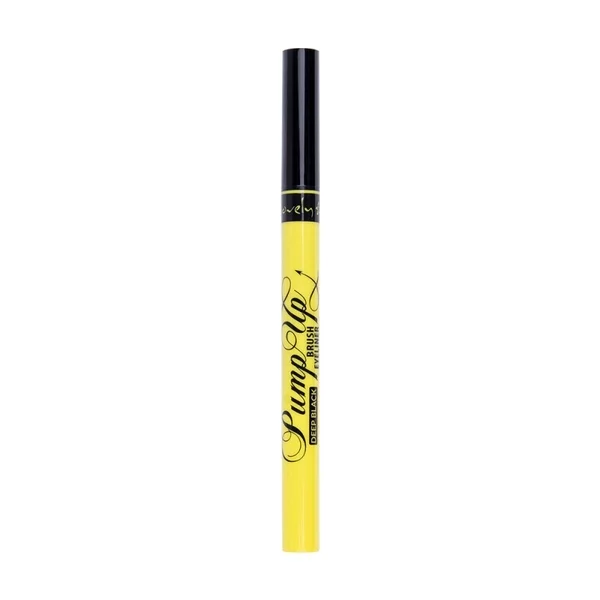 Lovely Pump Up Brush Eyeliner ultra czarny eyeliner z precyzyjnym pędzelkiem Deep Black