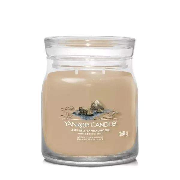 Yankee Candle Średnia świeca zapachowa Amber & Sandalwood 368g