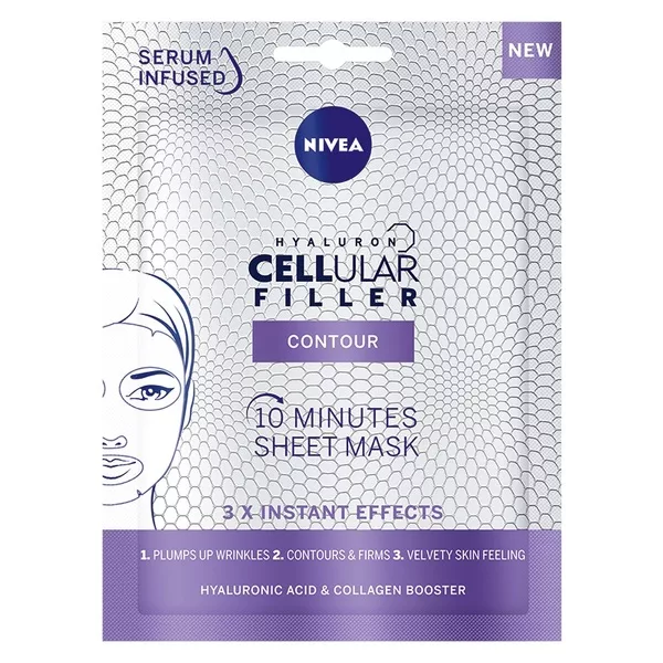 Nivea Hyaluron Cellular Filler Contour 10-minutowa maska w płachcie 1szt