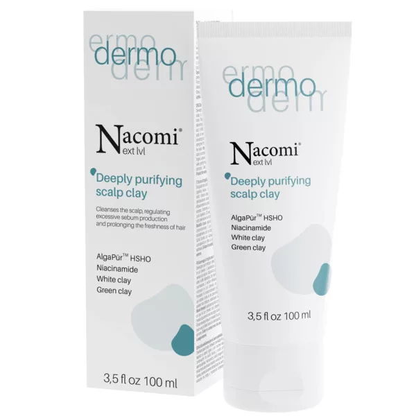 Nacomi Nxt Lvl Dermo, glinka peelingująca do skóry głowy, 100ml