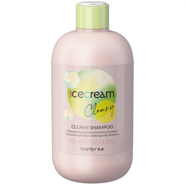 Inebrya Ice Cream Cleany, szampon do włosów przywracający równowagę skóry głowy, 300ml