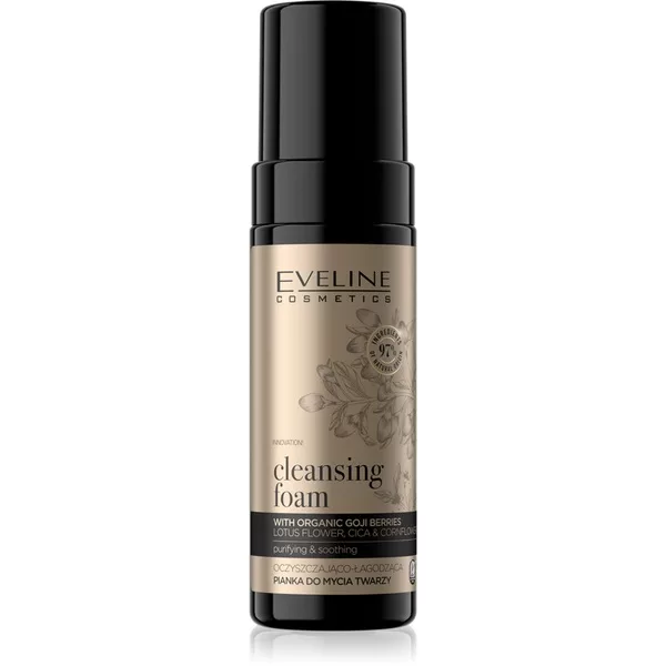 Eveline Organic Gold, oczyszczająco-łagodząca pianka do mycia twarzy, 150ml