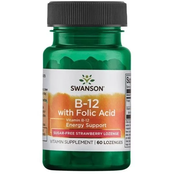 Swanson Witamina B-12 & kw.foliowy 60 tabs.