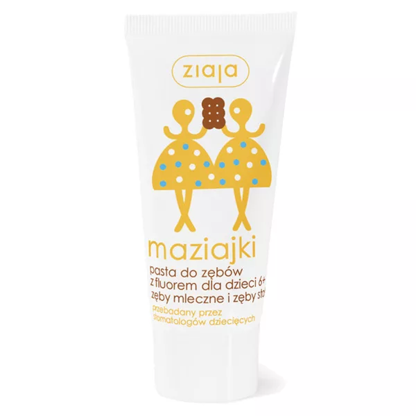 Ziaja Maziajki, pasta do zębów z fluorem lody ciasteczkowo-waniliowe, 50ml