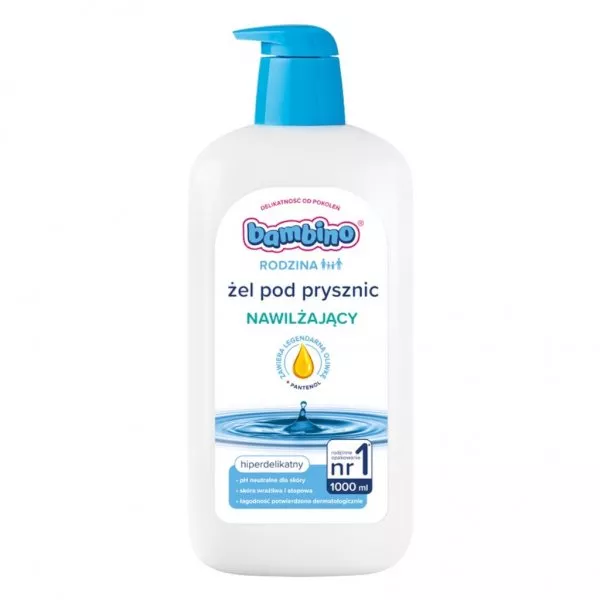 Bambino Rodzina nawilżający żel pod prysznic hiperdelikatny,dla dzieci i dorosłych, 1000ml