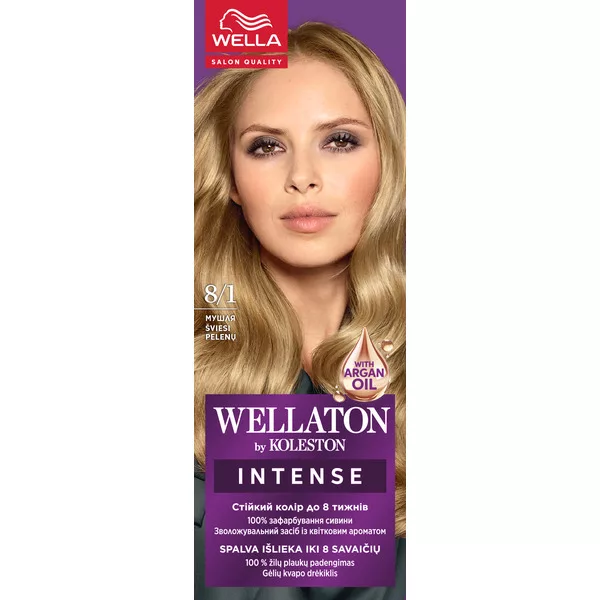 Wella Wellaton by Koleston, farba do włosów, Jasny Popielaty Blond, 8/1, 100ml