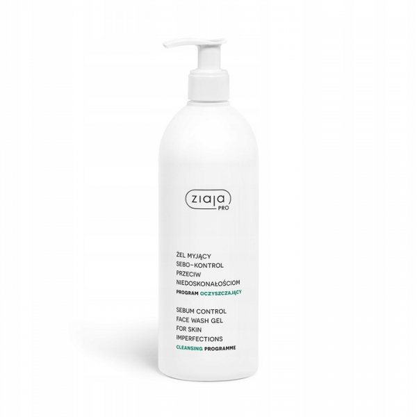 Ziaja Pro Program oczyszczający, żel myjący sebo-kontrol przeciw niedoskonałościom, 500ml